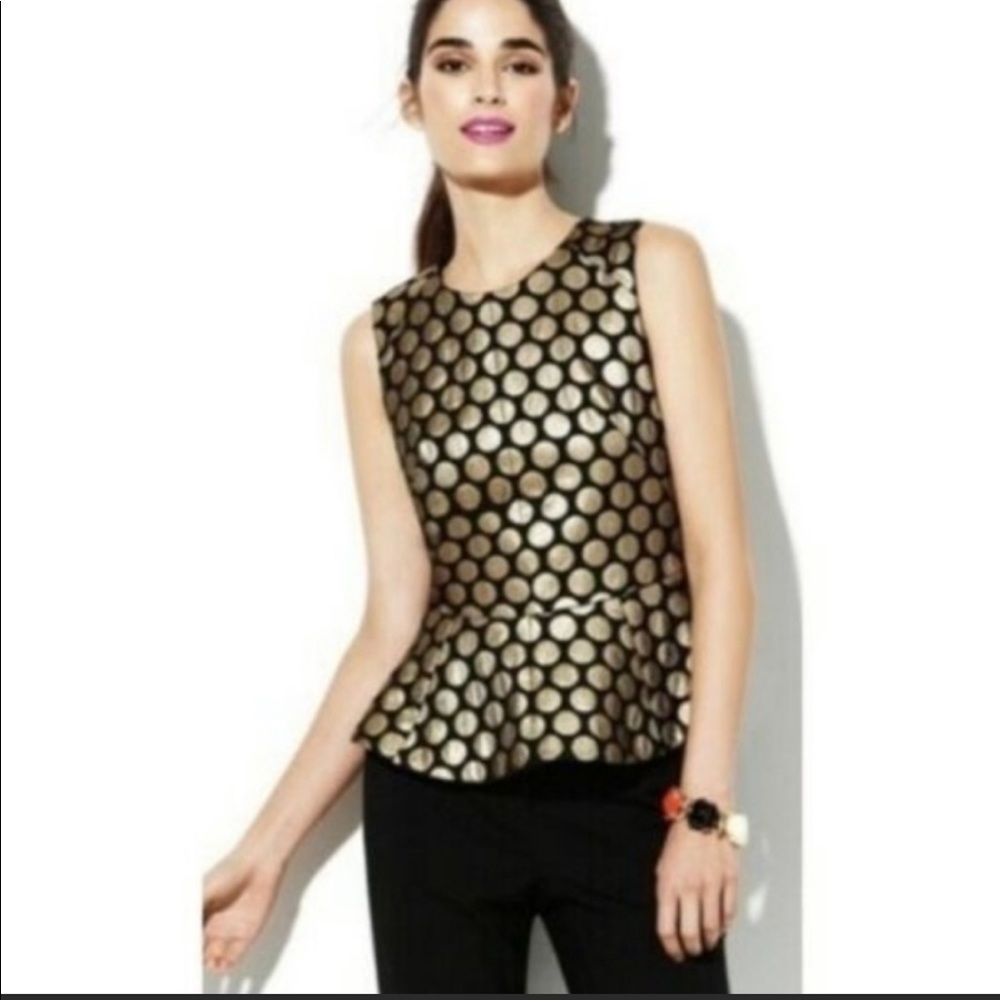 Polka dot peplum